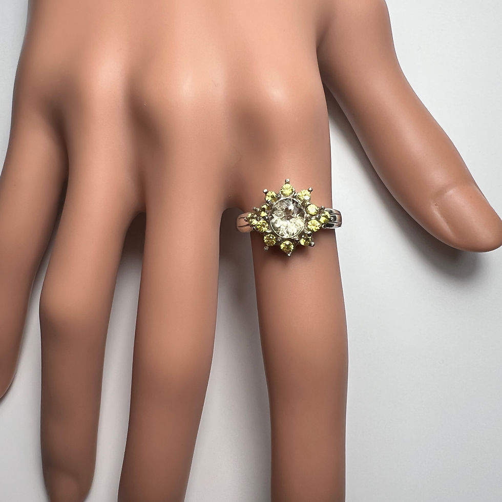 Thumbnail: RARE Natural Sinhalite 925 Silver / Gold/ Platinum engagement ring