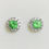 縮圖：Natural green Tsavorite garnet Silver/ Gold/Platinum stud studs earrings