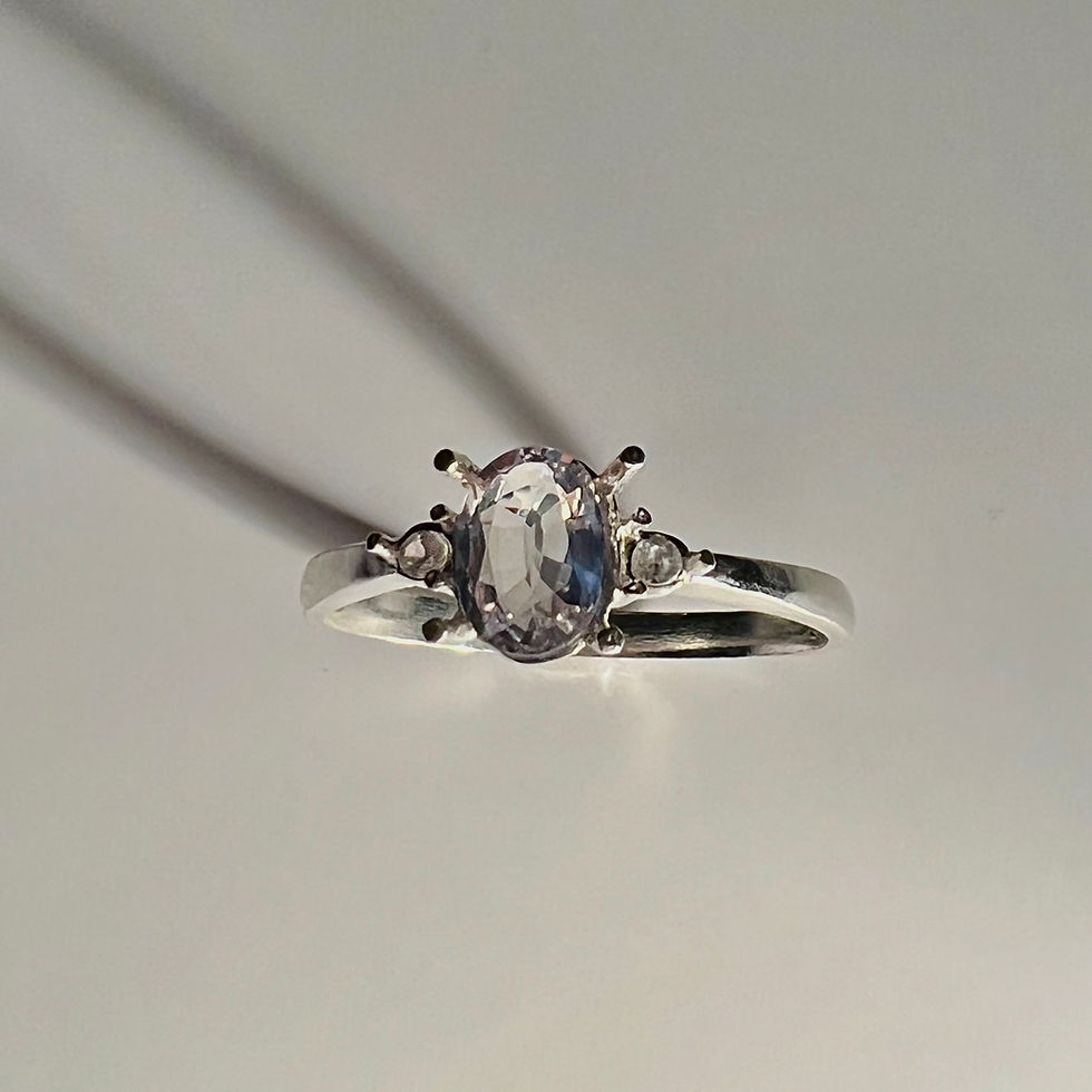 Miniatura: Certified 0.6ct Natural Alexandrite colour change 925 Silver / Gold/ ring