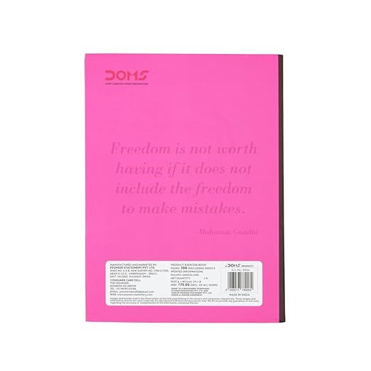 Thumbnail: Doms Neon Series Soft Bound Notebook | Single Line, 200 Pages | 24 x | Pack of 2