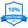 10% Discount Blue
