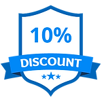 Badge de réduction de 10 %