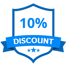 10% Discount Blue