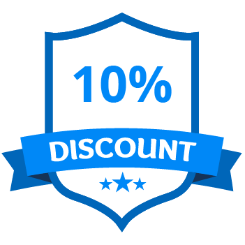 10% Discount Blue