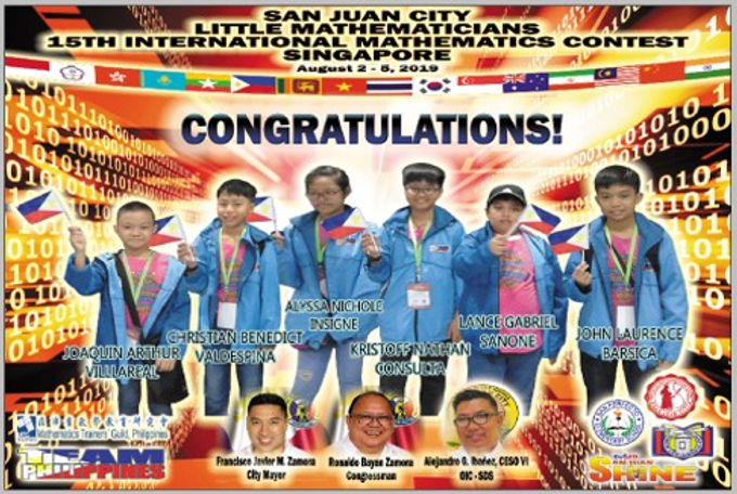 San Juan Math Wizards Reap Four Medals and Merit Awards in Singapore