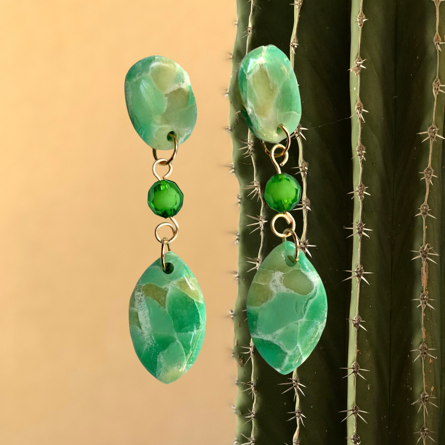 Jade Trendsetter Polymer Clay Earrings