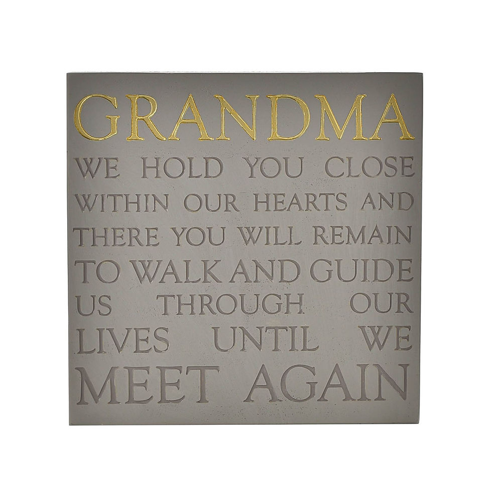 Thumbnail: Grandma Graveside Square Memorial Plaque