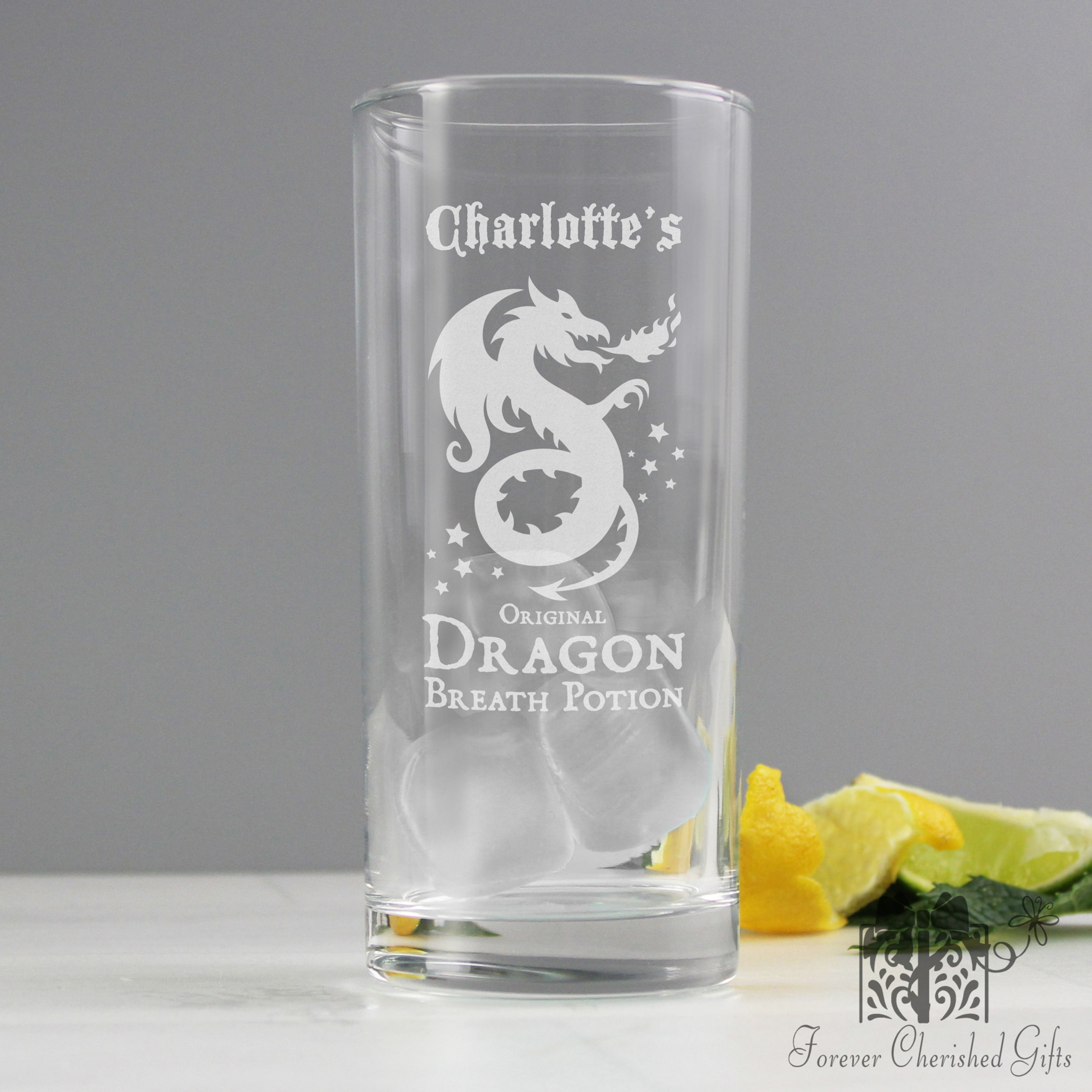 Personalised Dragon Breath Potion Hi Ball Glass - Forever Cherished Gifts