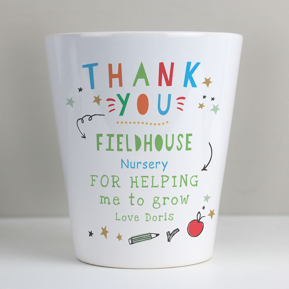 Thumbnail: Personalised Thank You Teacher Plant Pot