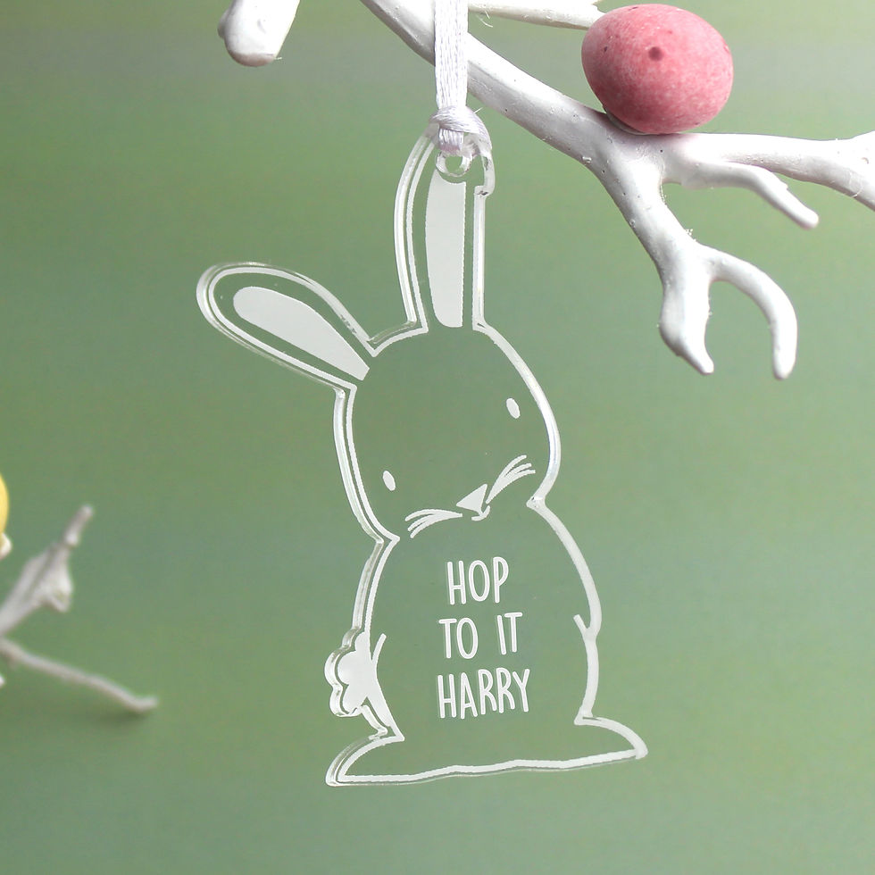 Thumbnail: Personalised Acrylic Easter Bunny Decoration