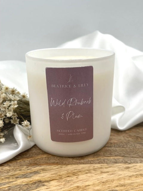 Wild Rhubarb & Plum Luxury Candle - Forever Cherished Gifts