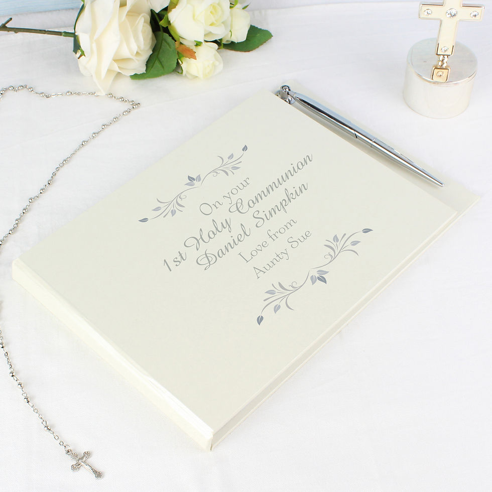 Thumbnail: Personalised Sentiments Hardback Guest Book & Pen