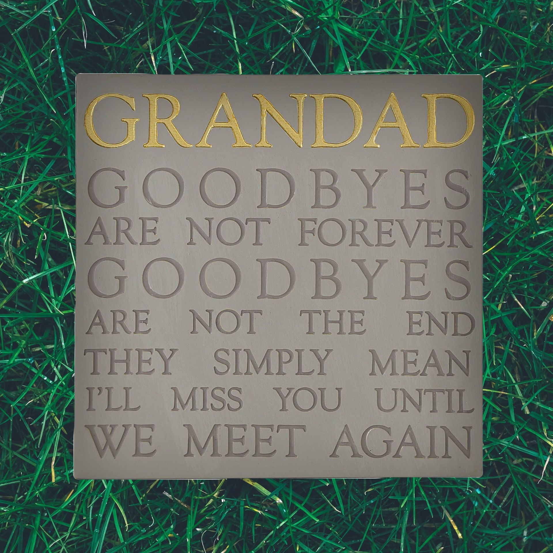 Grandad Graveside Square Memorial Plaque