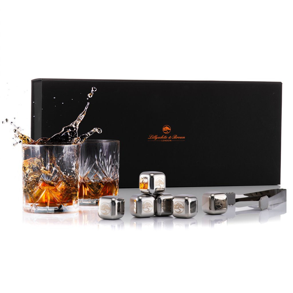Whisky Glass Gift Set with Whisky Stones