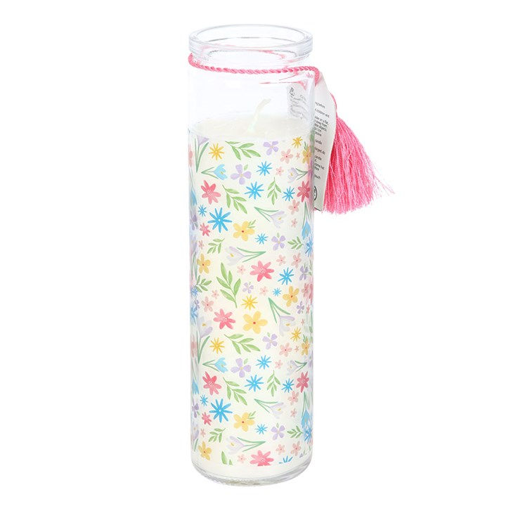 Thumbnail: Spring Floral Print Fresh Linen Scented Tube Candle