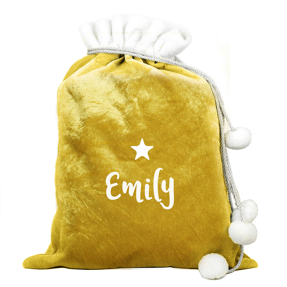 Thumbnail: Personalised Name Luxury Gold Christmas Sack