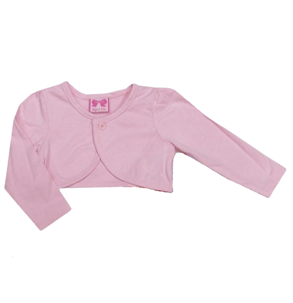 Thumbnail: Floral Summer Dress & Pink Bolero Set - Baby Girl