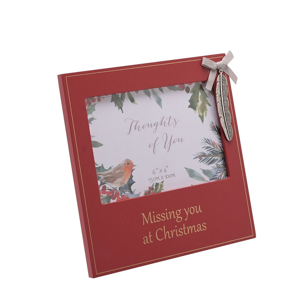 Thumbnail: Missing You at Christmas Feather Memorial Photo Frame 6" x 4"