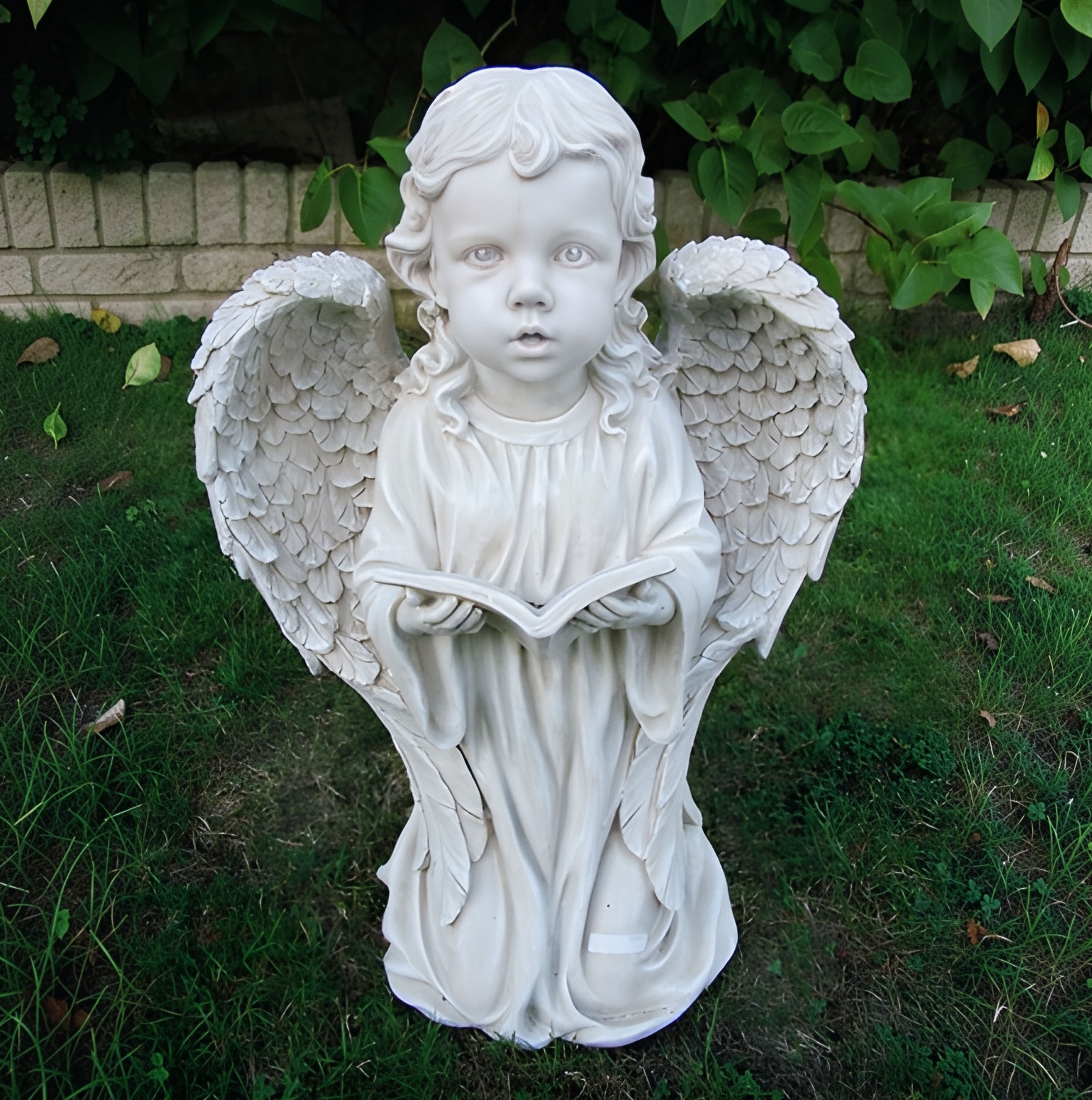 Large Amalfi 18" Kneeling Angel Garden Statue