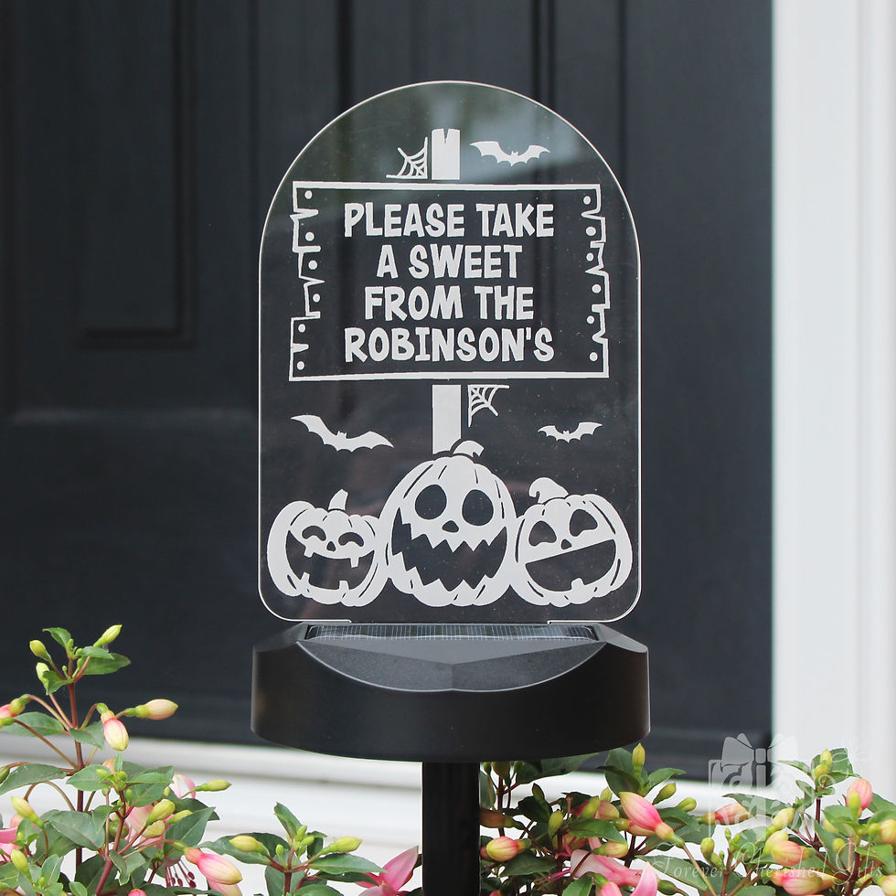 Personalised Pumpkin Patch Halloween Solar Light - Forever Cherished Gifts