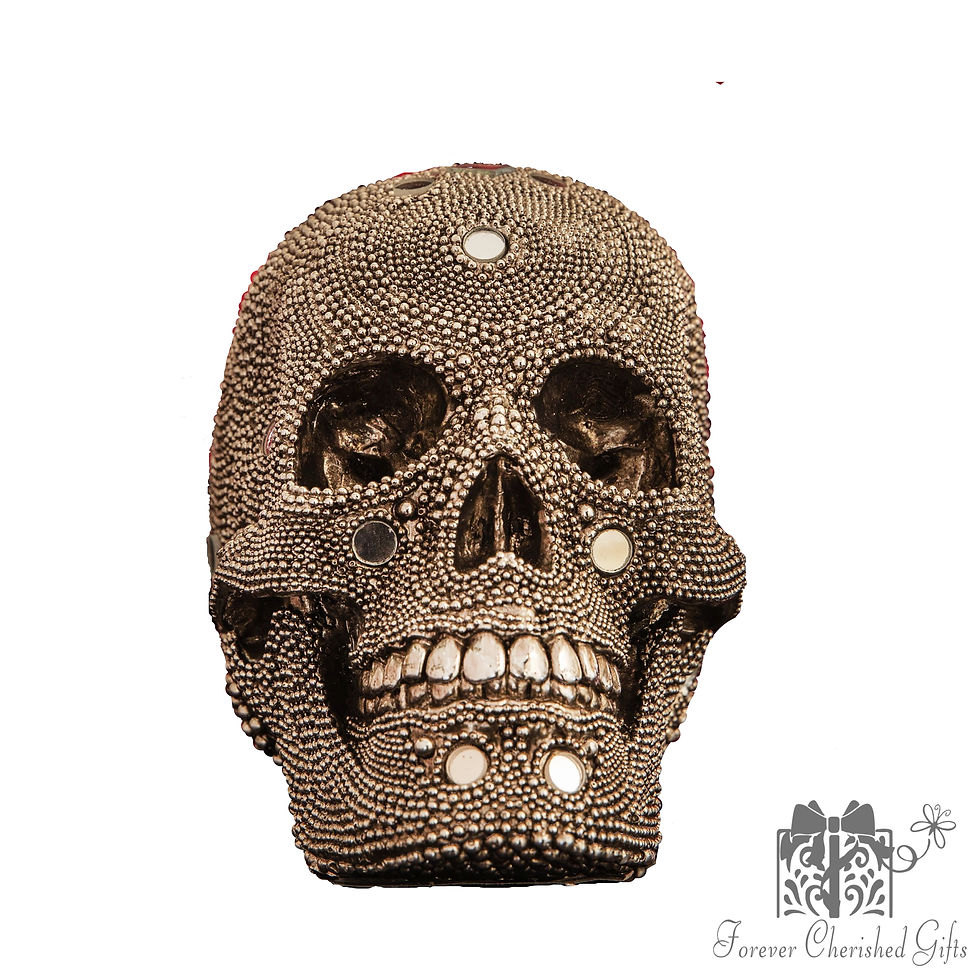 Thumbnail: Gothic Skull Mirror Mosaic Ornament - Forever Cherished Gifts