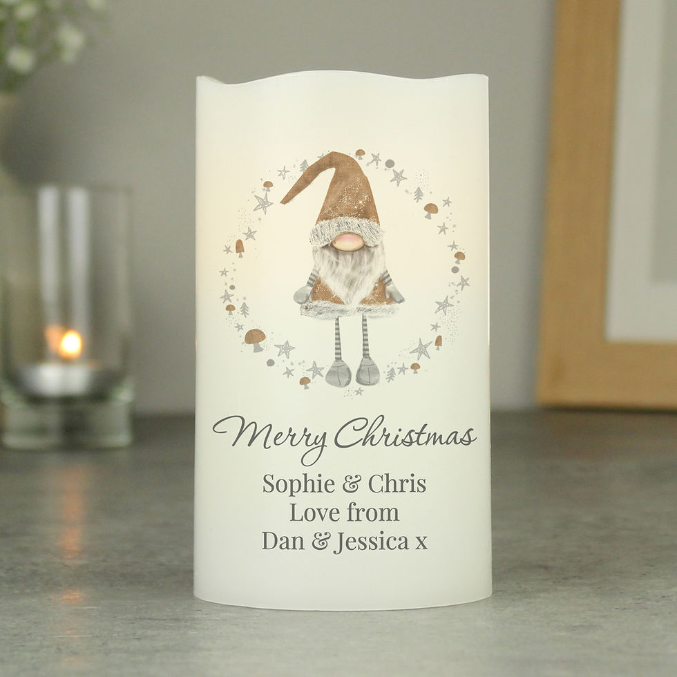 Thumbnail: Personalised Christmas Gonk LED Candle
