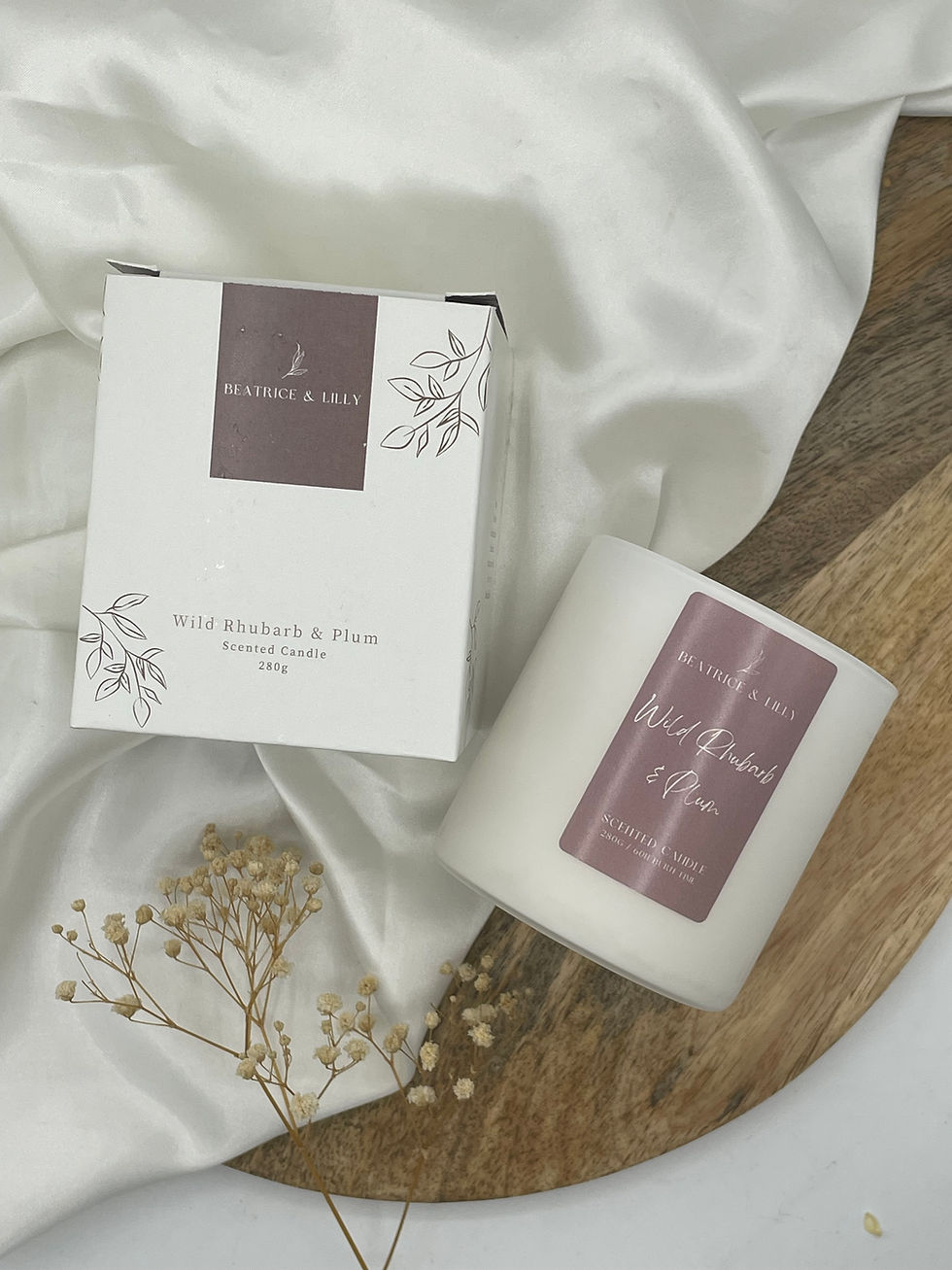 Wild Rhubarb & Plum Luxury Candle - Forever Cherished Gifts