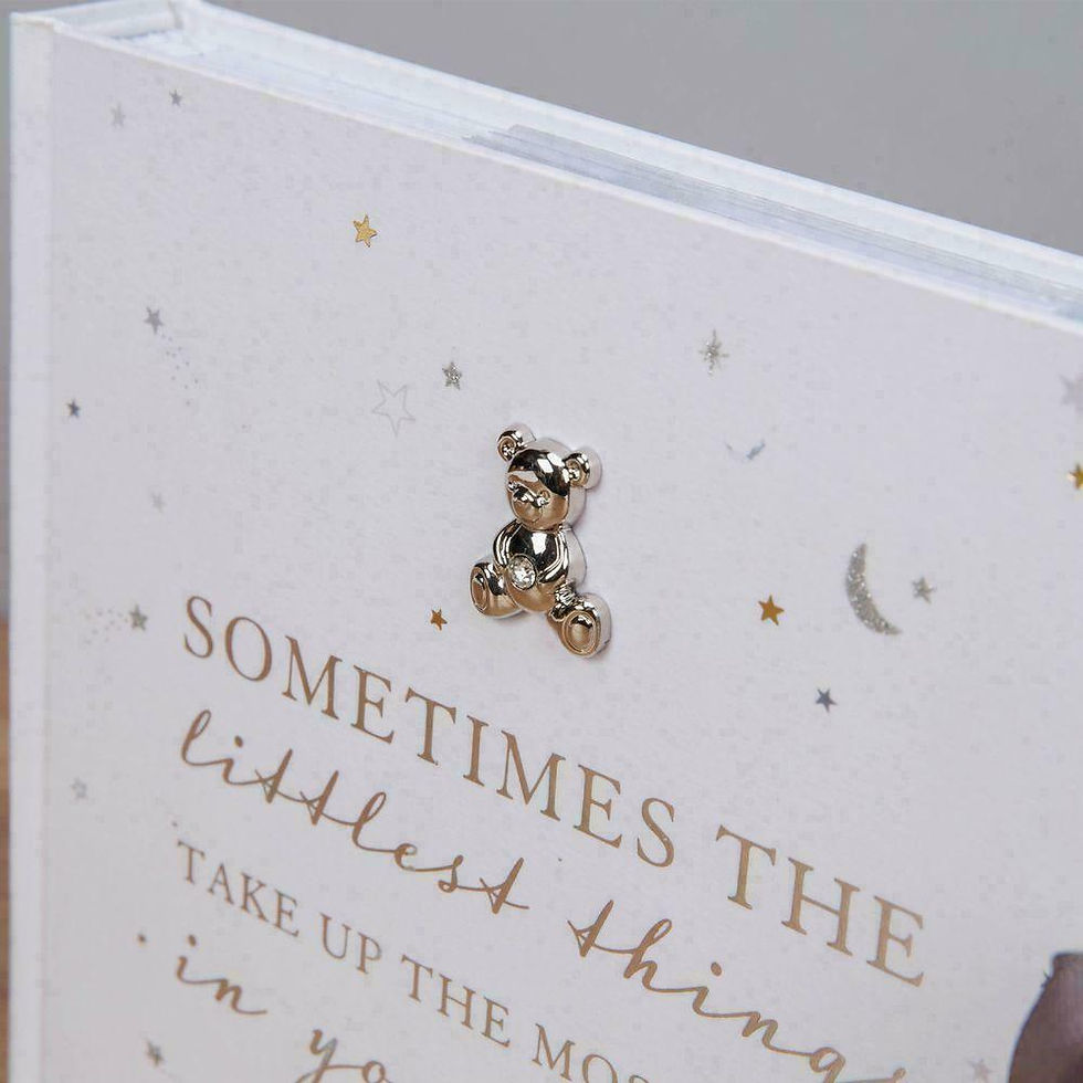 Thumbnail: Bambino Grey & White 4x6 Baby Photo Album
