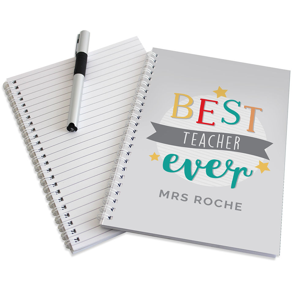 Thumbnail: Personalised 'Best Teacher Ever' A5 Notebook
