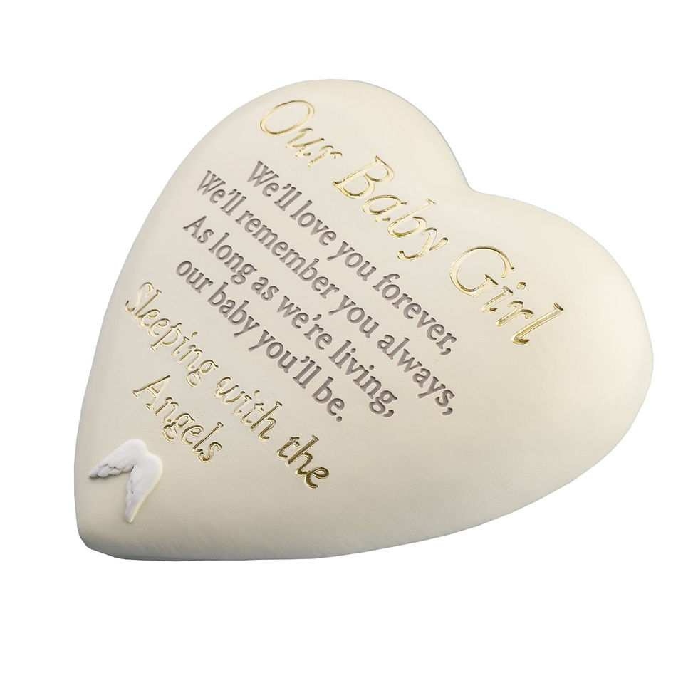 Thumbnail: Our Baby Girl Graveside Heart Memorial Plaque