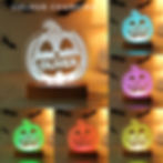 Personalised Pumpkin Wooden Halloween LED Light - Forever Cherished Gifts
