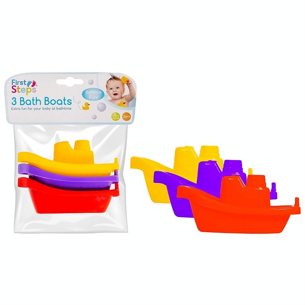Thumbnail: Baby Bath Boat Toys - Set of 3 Boats for Bathtime Fun - First Steps