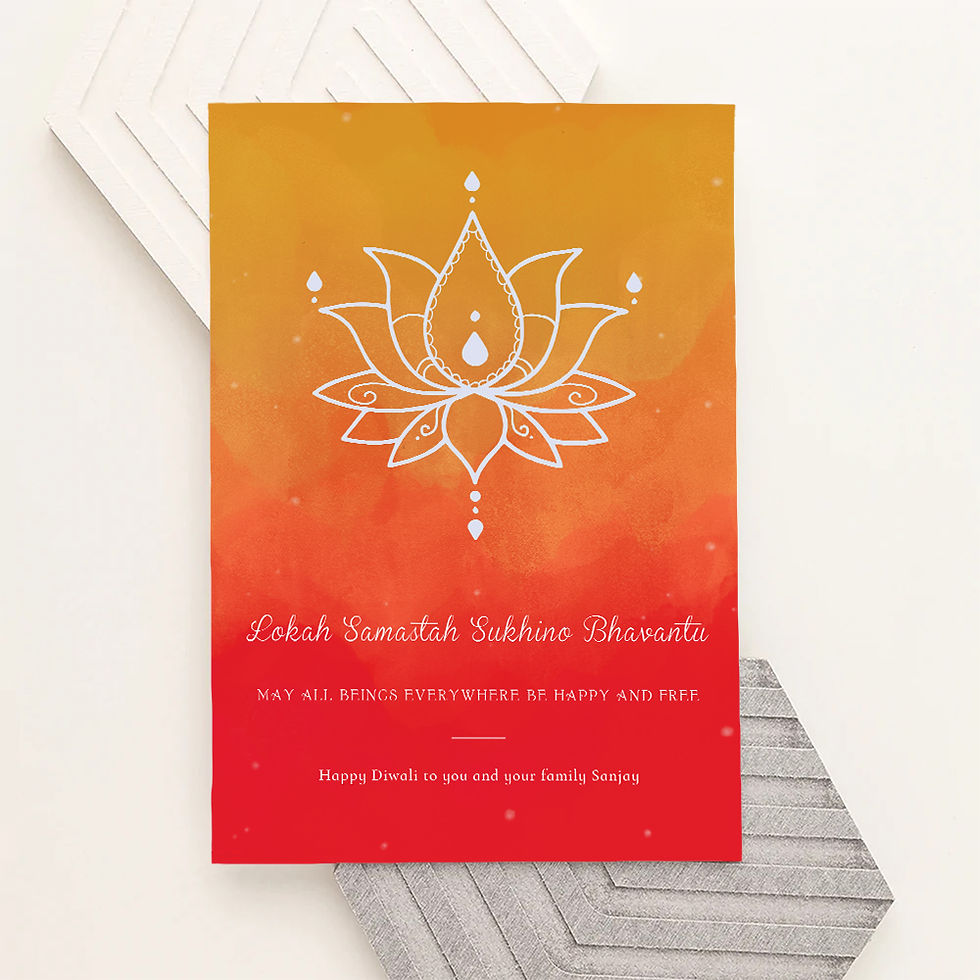 Thumbnail: Personalised Diwali Lotus Framed Print - A4 & A3