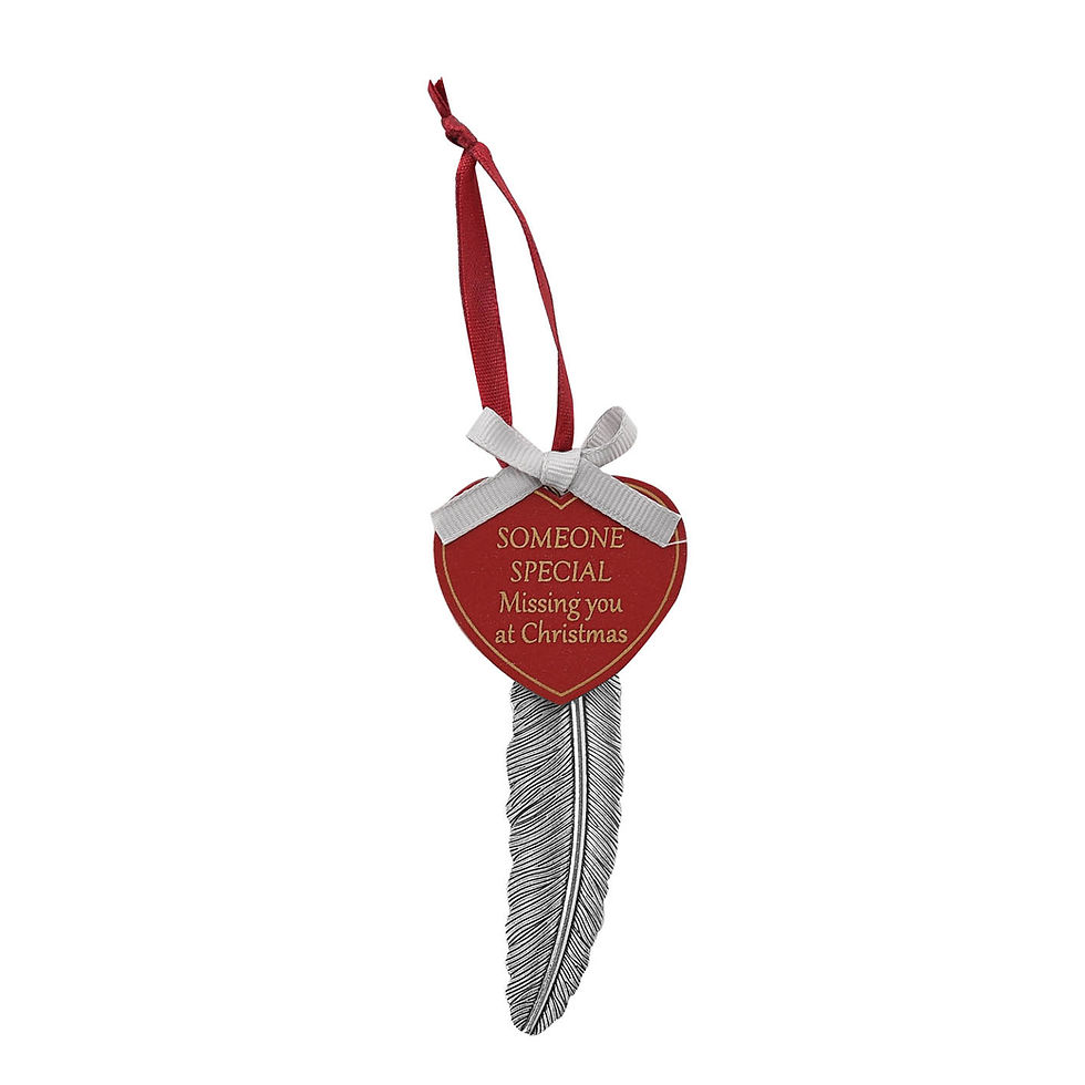Thumbnail: Someone Special Missing You at Christmas Hanging Feather Memorial Decoration