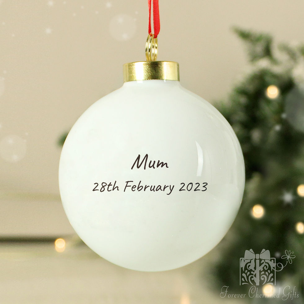 Thumbnail: Personalised Robins Appear Bauble - Forever Cherished Gifts