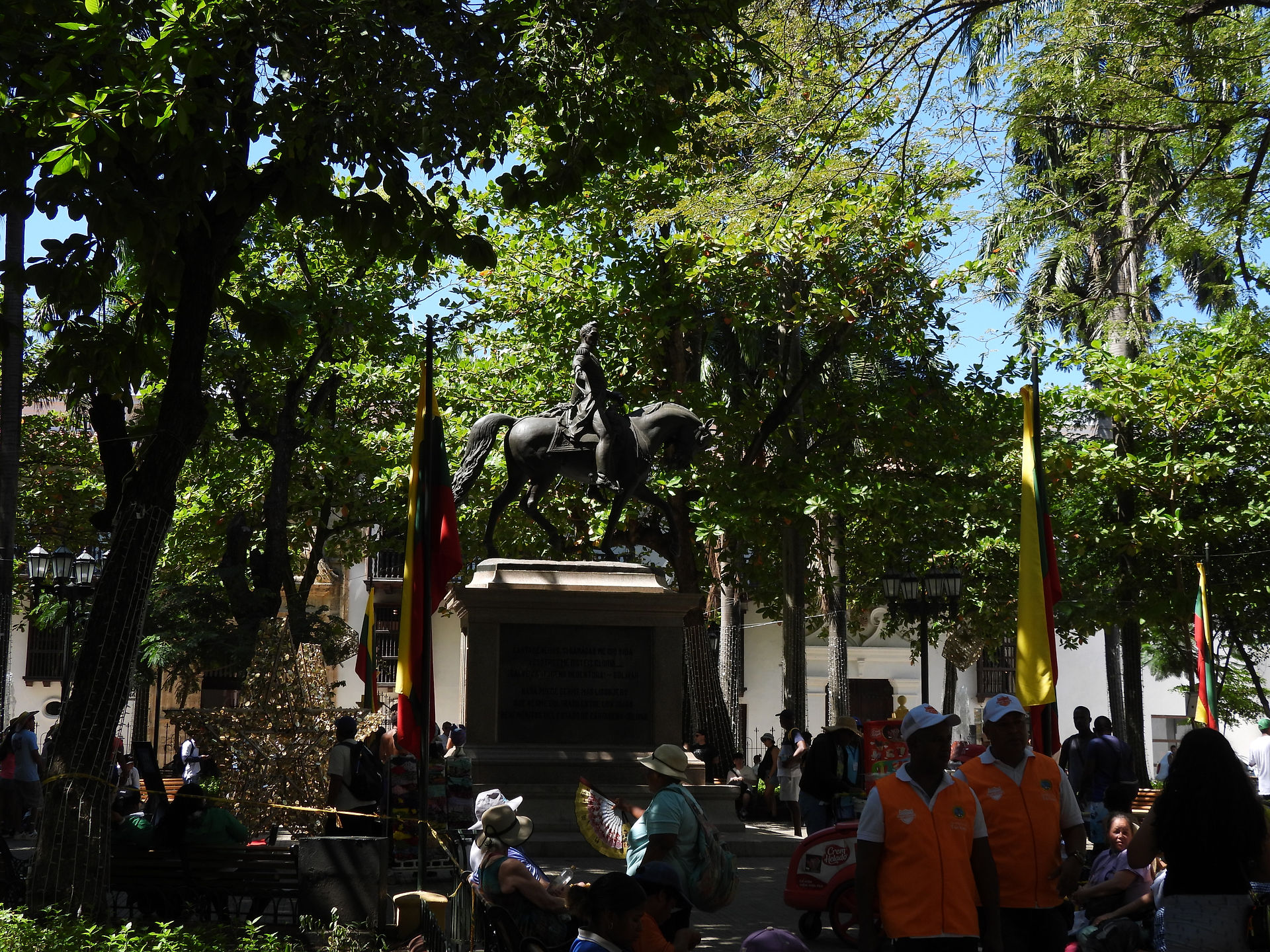 Public park in oldtown Cartagena