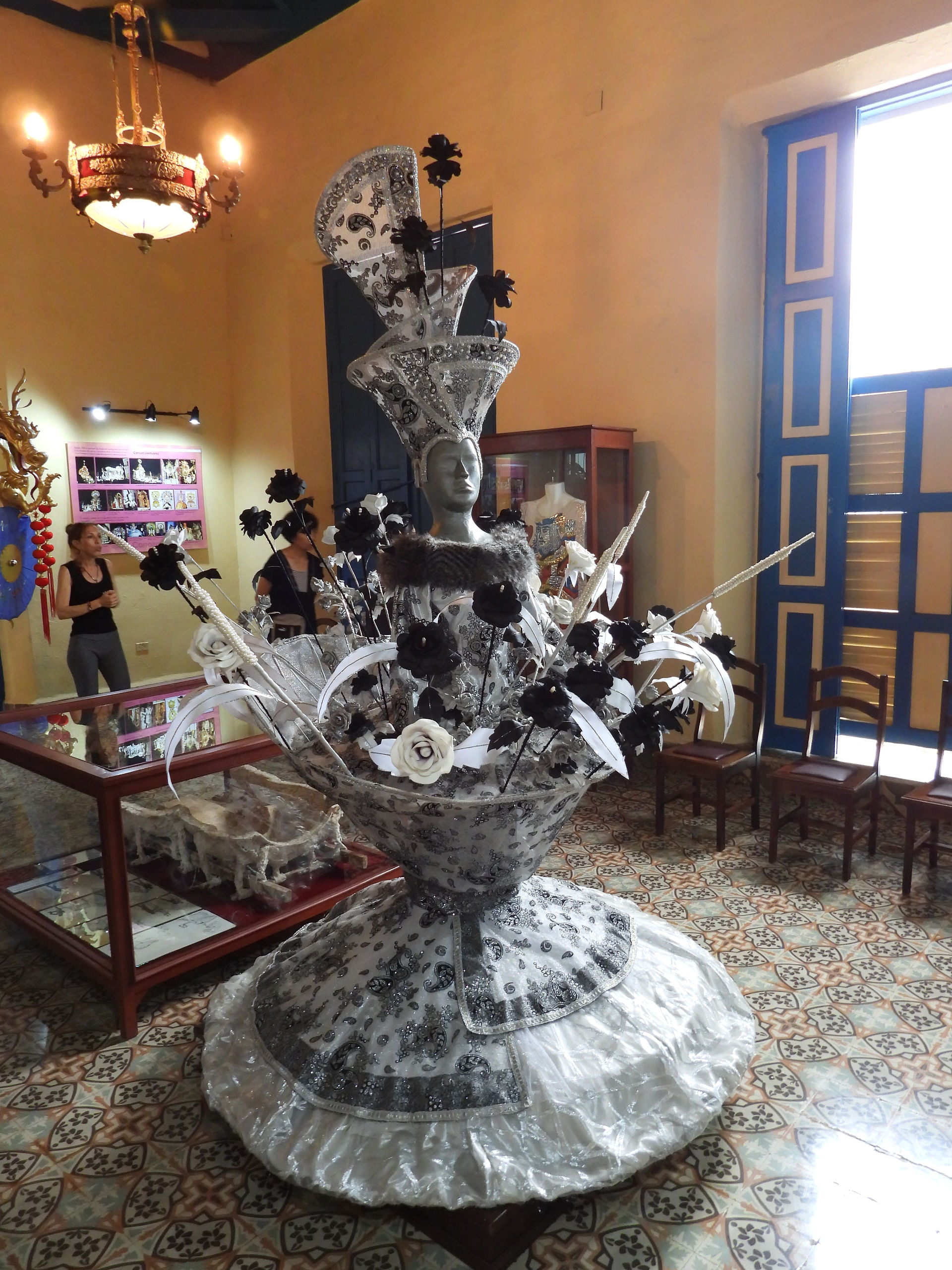 Elaborate costume worn in festival