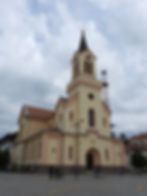 Exterior facade, Cathedral of Saint John of Nepomuk Katedrala sv. Ivanu Nepomuku, Zrenjanin, Serbia