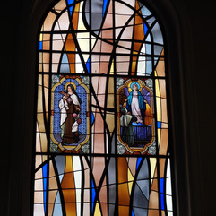 Stained-glass window, Immaculate Conception Cathedral, Thessaloniki