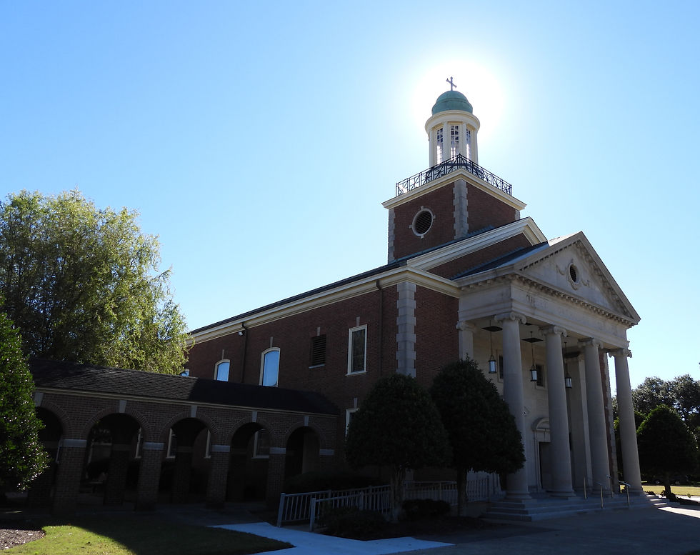 Exterior view of the Annunciation Greek Orthodox Cathedral in Norfolk, Virginia