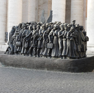 Angels Unawares is a bronze sculpture by Timothy Schmalz installed in St. Peter's Square