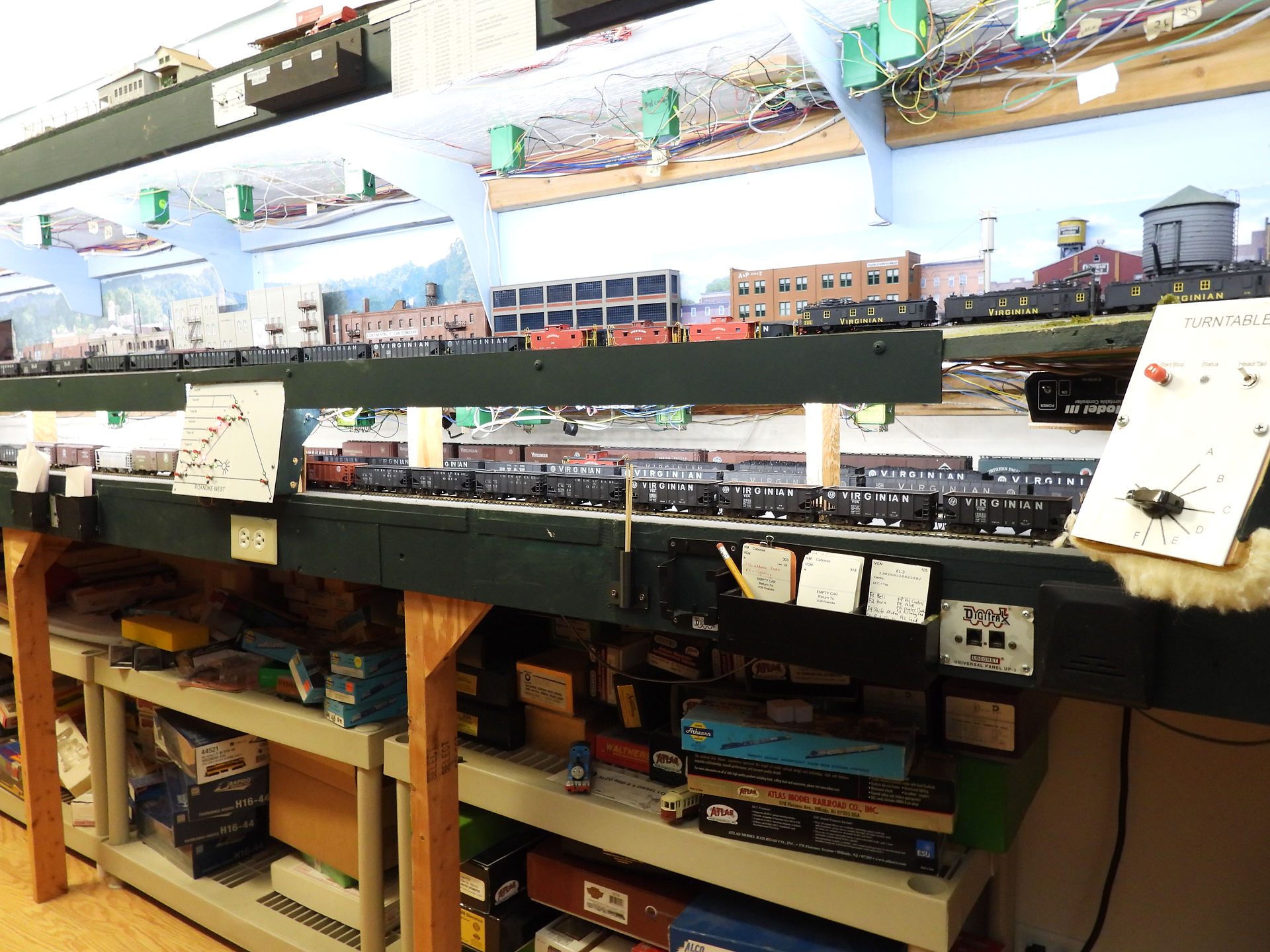 View of Master Model Railroad Builder Bob Cook's setup in Chesapeake, VA