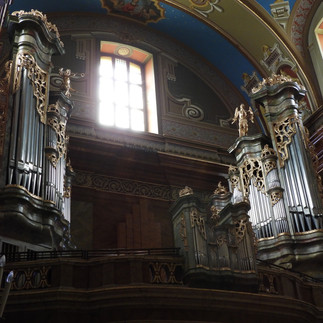 Organ loft, St Mary's Cathedral, Oradea