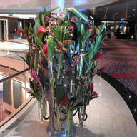 One of many floral arrangements