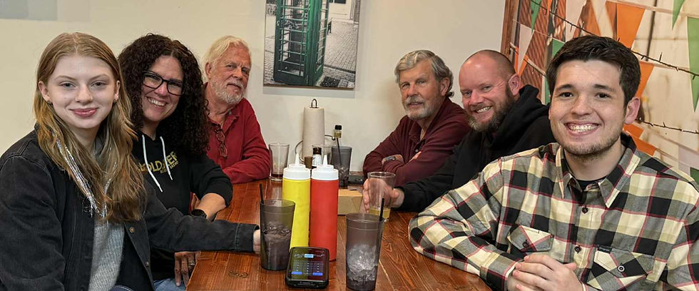 Three generations after dinner in Chesapeake, Virginia