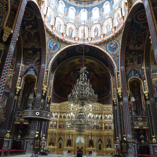 View of nave of Holy Trinity Cathedral, Arad,
