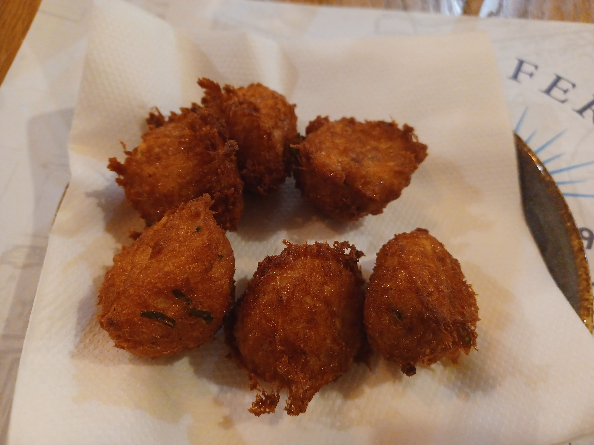 Cod fritters at Konoba Feral, Rijeka
