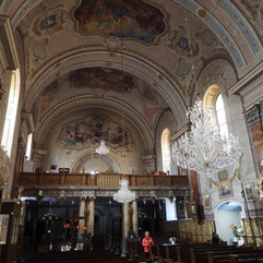 Nave view towards entrance, St Nicholas' Cathedral, Oradea
