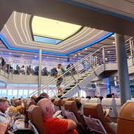 Interior seating aboard the ferry