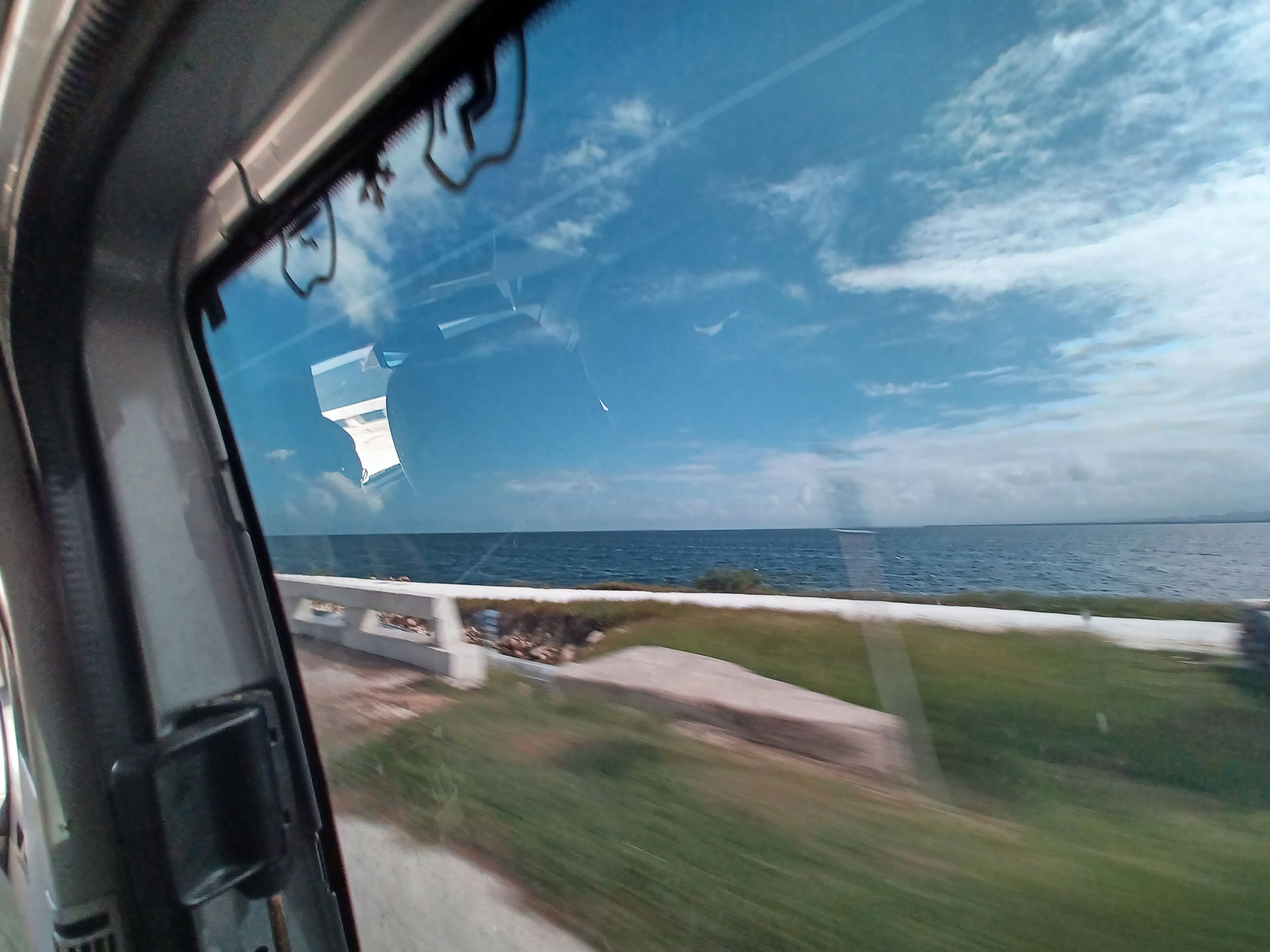 A view out the window as we whizzed to the beach